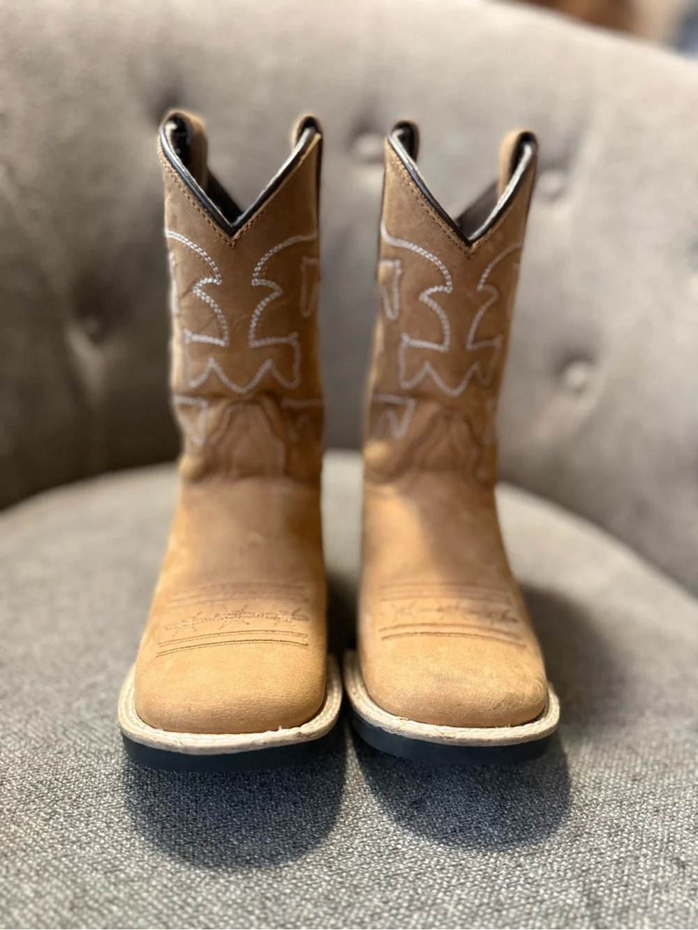 Roper Kids Tan Brown Cowboy Boots - Picture 2 of 5